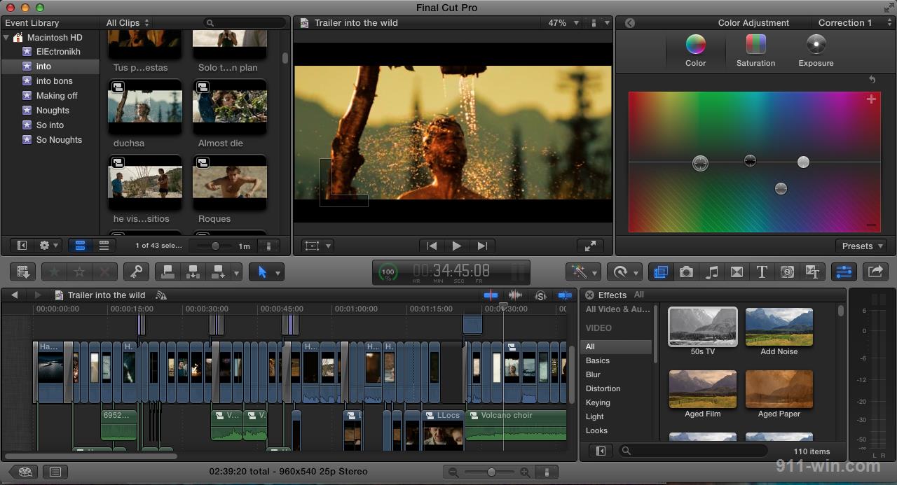 Final Cut Pro X - one of the Best Video Editing Software for Mac